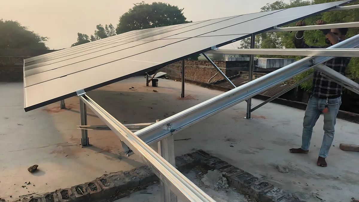 Our technicians fitting a solar system